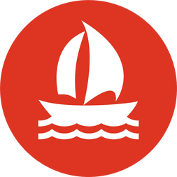red cruise ship icon 
